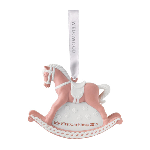 Wedgwood Christmas 2017 My First Christmas Ornament - Pink
