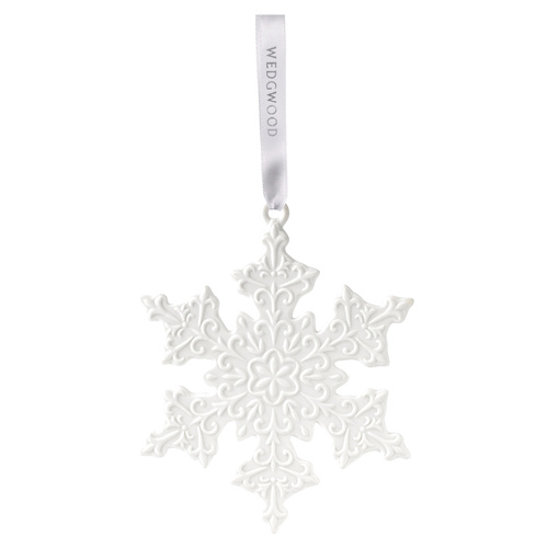 Wedgwood Christmas Snowflake Ornament - White