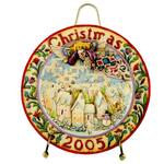 Jim Shore Heartwood Creek - Christmas 2005 Plate & Stand Set