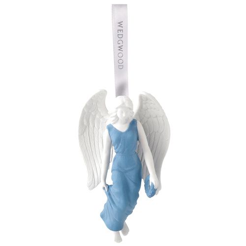 Wedgwood Christmas Angel Ornament - Blue