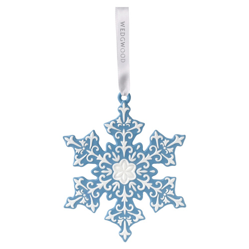 Wedgwood Christmas Snowflake Ornament - Blue