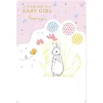 Hallmark Card - Peter Rabbit Baby Girl Card
