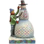 Heartwood Creek Snowman Collection - Boy Making Snowman
