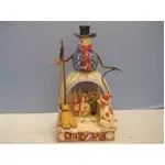 Heartwood Creek Christmas Collection - Snowman with dog diorama