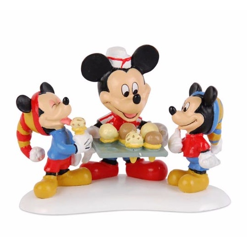 Disney Mickey's Merry Christmas Village by Dept 56 - Mickey Serving Ice Cream