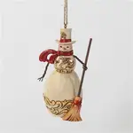 Unboxed - Heartwood Creek Hanging ornament collection - Ivory and gold snowman
