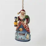 Heartwood Creek Hanging ornament collection - Santa with night scene