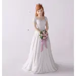 Growing Up Girls - Brunette Bride Cake Topper