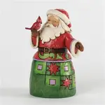 Santa Collection - Pint size Santa with cardinal