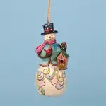 Heartwood Creek Hanging ornament collection - Snowman with birdhouse
