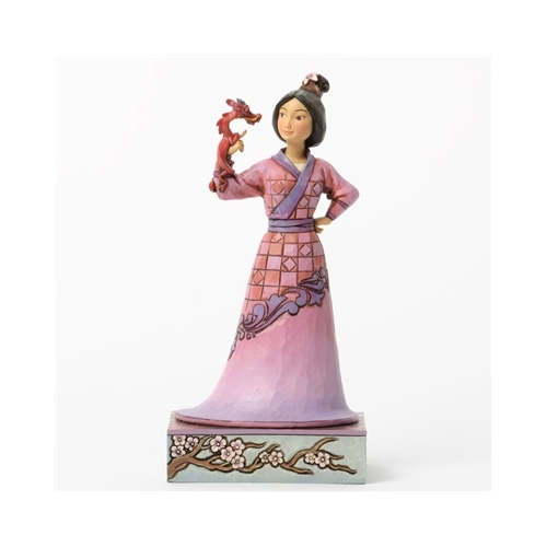 Jim Shore Disney Traditions - Mulan with Mushu Determined and Tough Figurine