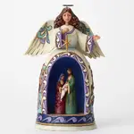 Heartwood Creek Classic - Angel With Lighted Holy Family Scene - I Bring You Good News Of Great Joy