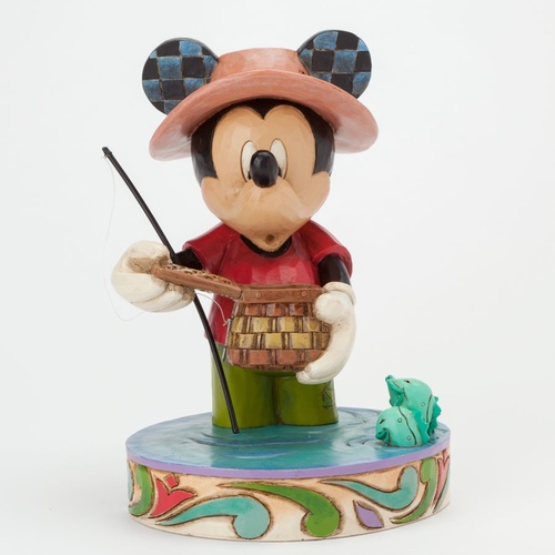 PRE PRODUCTION SAMPLE - Jim Shore Disney Traditions - Mickey Mouse I'd Rather Be Fishing Figurine