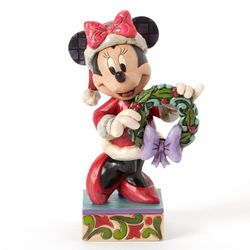 Jim Shore Disney Traditions - Minnie Mouse Season's Greetings Christmas Figurine