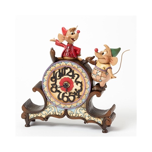Jim Shore Disney Traditions - Jaq and Guz Clock figurine