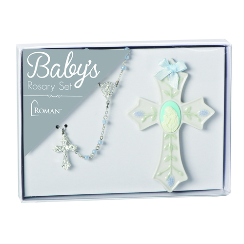 Roman Inc - Baby's First Rosary Set - Blue