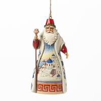 Jim Shore Heartwood Creek Santas Around The World - Greek Santa Hanging Ornament
