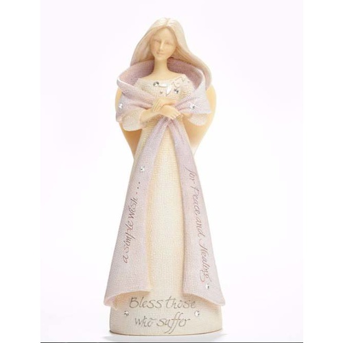 Foundations Bless Those Who Suffer Mini Angel Figurine