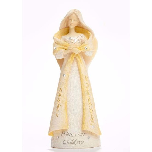 Foundations Bless Our Children Mini Angel Figurine