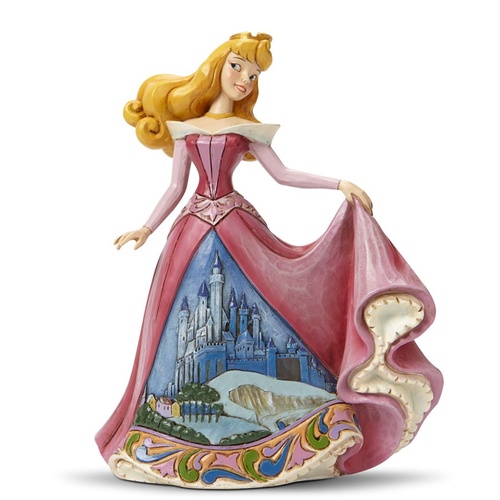 Jim Shore Disney Traditions -  Aurora Once Upon A Kingdom Castle Dress Figurine