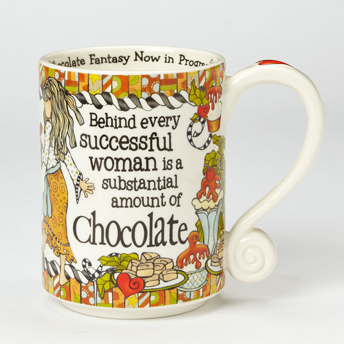 Suzy Toronto Mug - Behind Every Successful Woman Is Chocolate