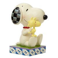 Peanuts by Jim Shore - Snoopy with Woodstock Statue - Friendship Comes in All Sizes