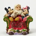 Jim Shore Disney Traditions - Santa With Mickey And Minnie Christmas Wishes Figurine