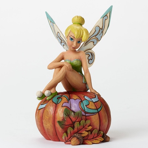 Jim Shore Disney Traditions - Autumn Tinkerbell Pumpkin Pixie Figurine
