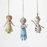 Jim Shore Disney Traditions - Frozen Elsa, Anna and Olaf Ornament Set