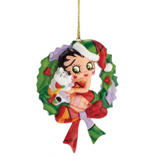 Betty Boop By Britto Christmas Wreath Ornament