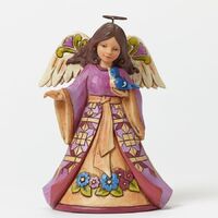 UNBOXED - Jim Shore Heartwood Creek - Angel with Bluebird Pint Sized