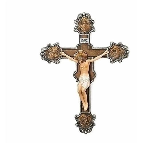 Wall Crucifix - The Apostles - 26cm x 19cm resin/stone mix