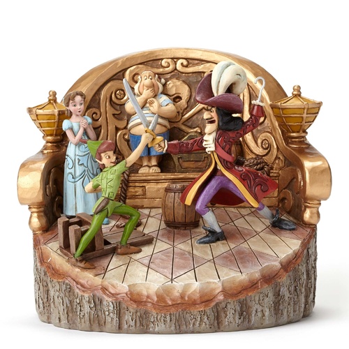 Jim Shore Disney Traditions - Peter Pan Carved by Heart Daring Duel Figurine