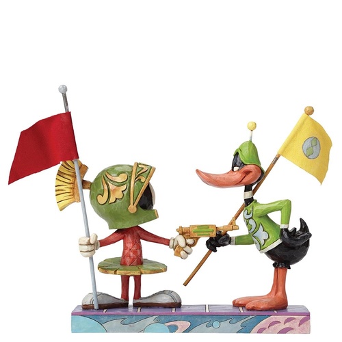 Jim Shore Looney Tunes Collection Marvin the Martian and Daffy Duck - I Claim This Planet