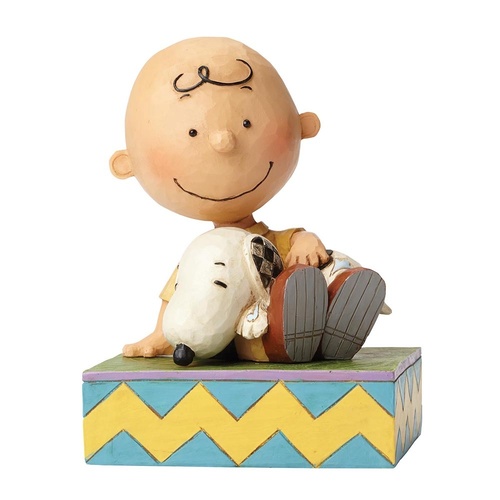 Peanuts By Jim Shore - Charlie Brown Holding Snoopy - Happiness is Snuggling