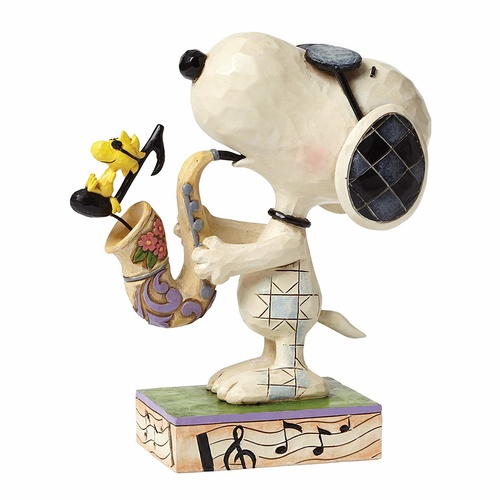 Peanuts By Jim Shore - Snoopy on Saxophone - The Blues Beagle