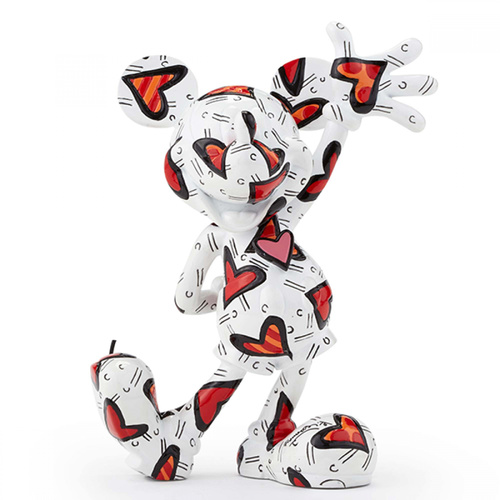 Disney Britto Mickey Wrapped In Hearts Figurine (White)