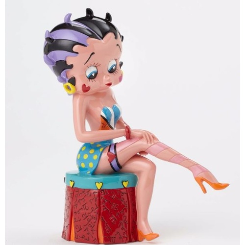 Betty Boop By Britto Sitting on Stool Figurine