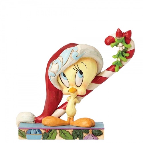 Jim Shore Looney Tunes Collection - Christmas Tweety Bird - Candy Cane Cutie