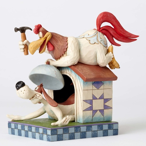 Jim Shore Looney Tunes Collection - Foghorn Leghorn and Dawg - Rude Awakening