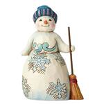 PRE PRODUCTION SAMPLE - Jim Shore Heartwood Creek - Winter Wonderland Snowman With Broom