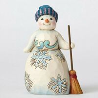 PRE PRODUCTION SAMPLE - Jim Shore Heartwood Creek - Winter Wonderland Snowman With Broom