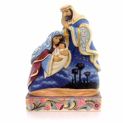 PRE PRODUCTION SAMPLE - Heartwood Creek Nativity Collection - Holy Family With Bethlehem Scene