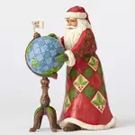 PRE PRODUCTION SAMPLE - Heartwood Creek Classic - Joy Is In The Journey - Santa With Globe Figurine
