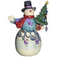 PRE PRODUCTION SAMPLE - Jim Shore Heartwood Creek - Snowman Holding Tree