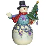 PRE PRODUCTION SAMPLE - Jim Shore Heartwood Creek - Snowman Holding Tree