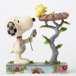 PRE PRODUCTION SAMPLE - Peanuts By Jim Shore - Snoopy with Woodstock in Nest - Nest Warming Gift