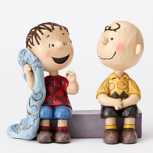 Peanuts By Jim Shore - Charlie Brown and Linus on Sidewalk - Sage Advice