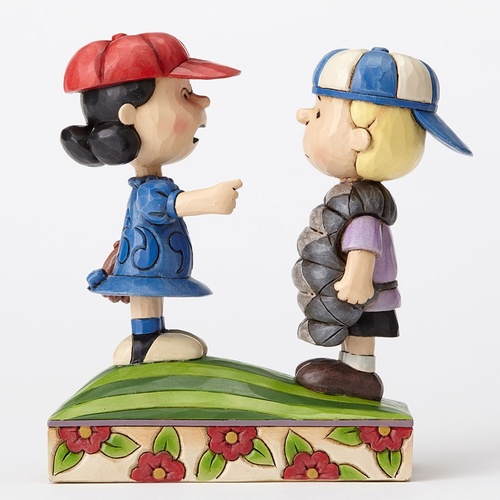 PRE PRODUCTION SAMPLE - Peanuts By Jim Shore - Baseball Schroeder and Lucy - Mound of Trouble