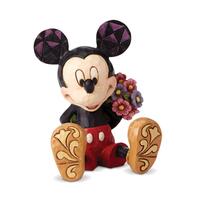 Jim Shore Disney Traditions - Mickey Mouse with Flowers Mini Figurine